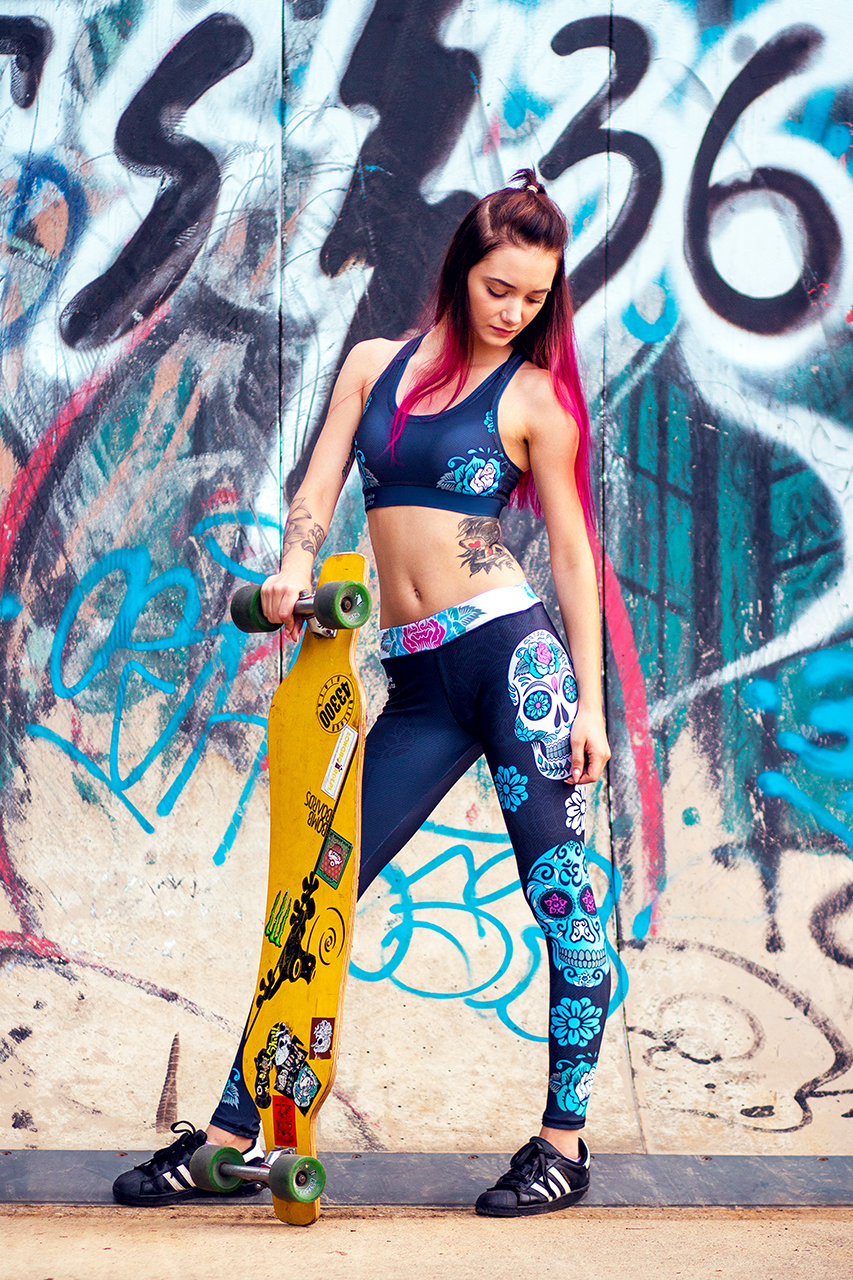 Hippie Habits –  Candy Skull –  joga, yoga – fitness – sportswear